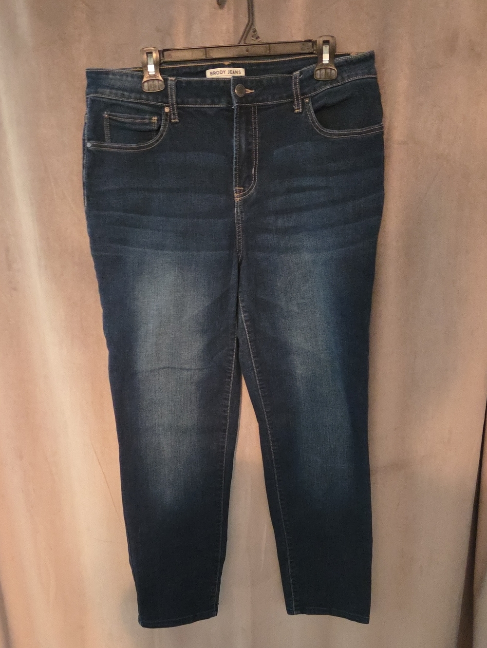 Brody Jeans Men’s Skinny Stretch Jeans in Dark Blue Size 34